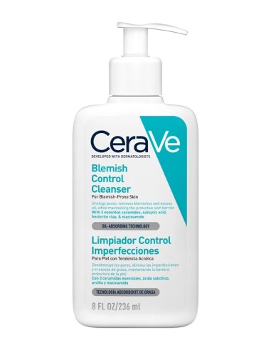 CERAVE LIMPIADOR CONTROL IMPERFECCIONES 1 ENVASE 236 ml