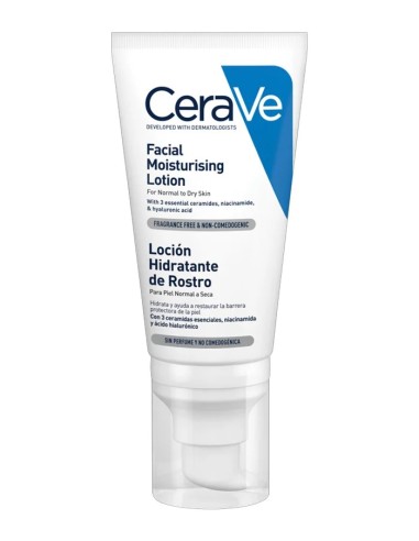 CERAVE LOCION HIDRATANTE DE ROSTRO PIEL NORMAL 1 ENVASE 52 ml