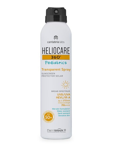 HELIOCARE 360 SPF 50+ PEDIATRICS SPRAY PROTECTOR SOLAR TRANSPARENTE 1 ENVASE 200 ml