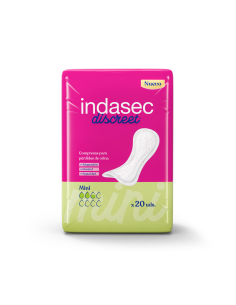 COMPRESA PERDIDAS LEVES INDASEC DISCREET MINI 22 UNIDADES