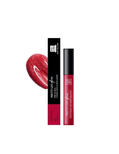 SOIVRE COSMETICS PRETTY LIPS GLOSS 1 ENVASE 5 ml COLOR ROJO