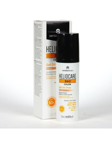 HELIOCARE 360ş SPF 50+ COLOR GEL OIL-FREE PROTECTOR SOLAR 1 ENVASE 50 ml COLOR BEIGE