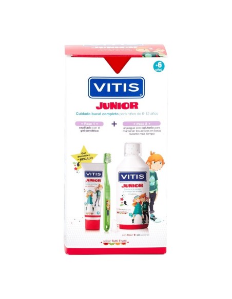VITIS JUNIOR PACK DE COLUTORIO + GEL DENTÍFRICO