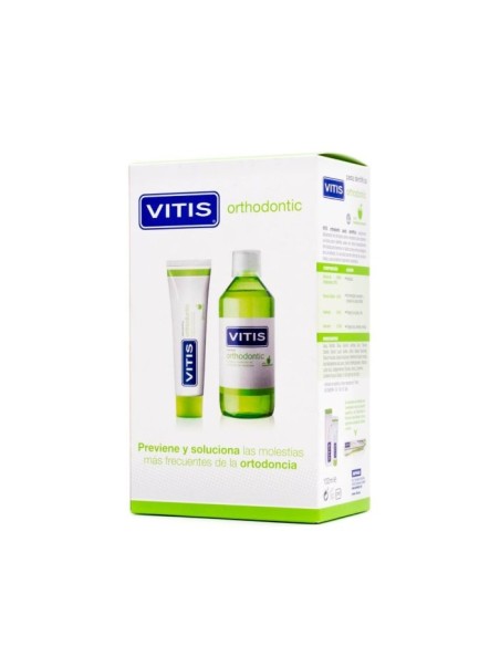 VITIS ORTHODONTIC PACK PASTA DENTRIFICA Y COLUTORIO