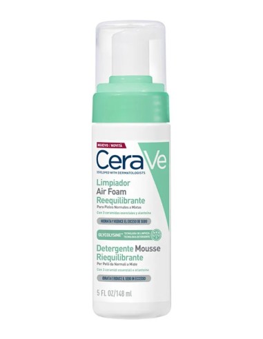 CERAVE LIMPIADOR AIR FOAM REEQUILIBRANTE 148ml.