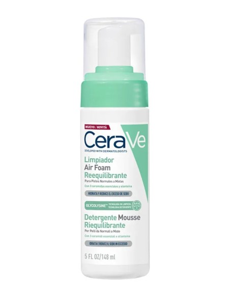 CERAVE LIMPIADOR AIR FOAM REEQUILIBRANTE 148ml.